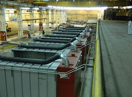 clean air booth with crane