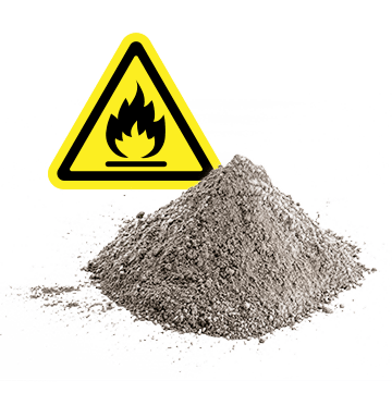 Cement dust pile danger